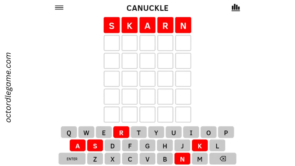 23 March, Canuckle answer screenshot