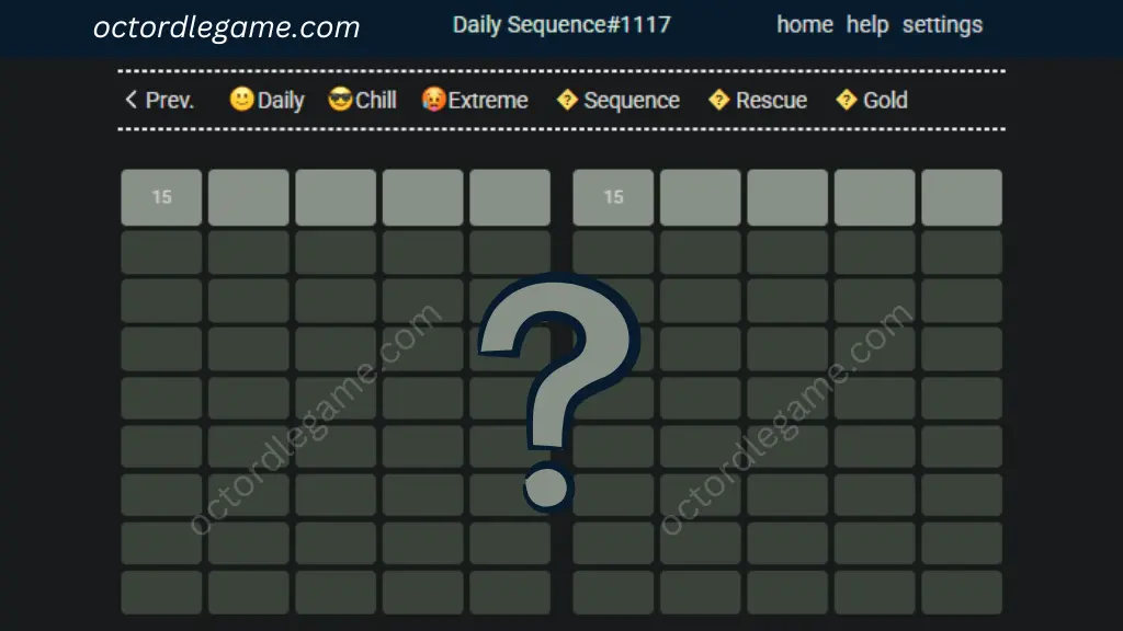 octordle daily sequence gameplay screenshot